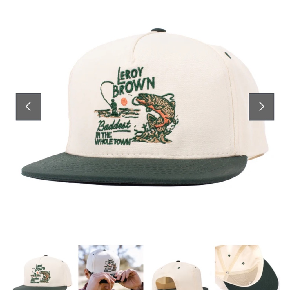 Sendero Leroy brown Cream and Green Snapback Hat